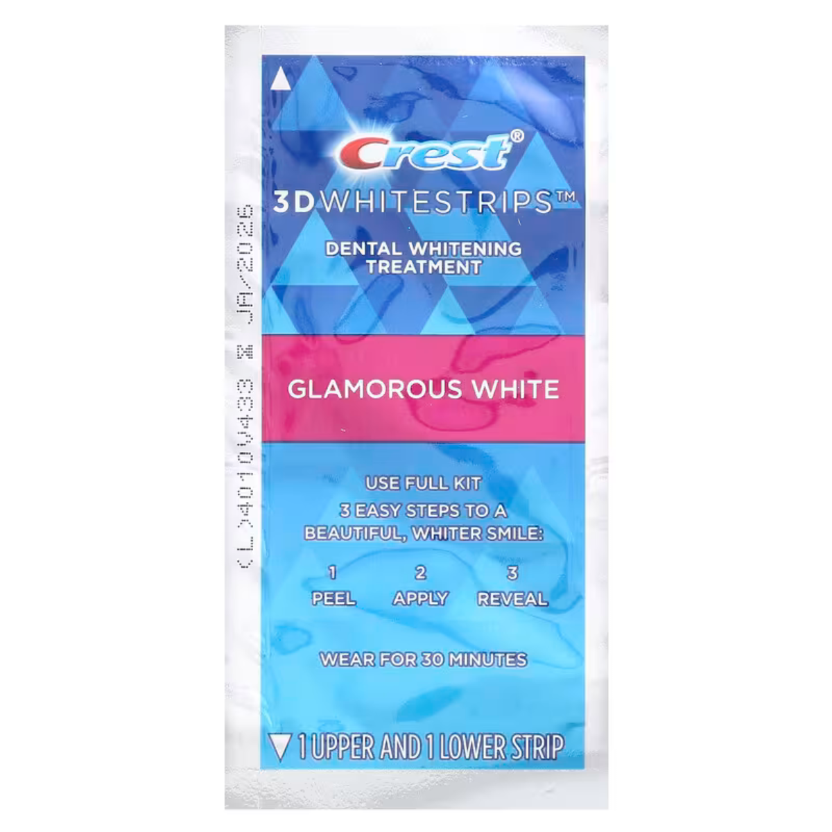 Crest, 3D Whitestrips, Dental Whitening Kit, Glamorous White, 28 Strips