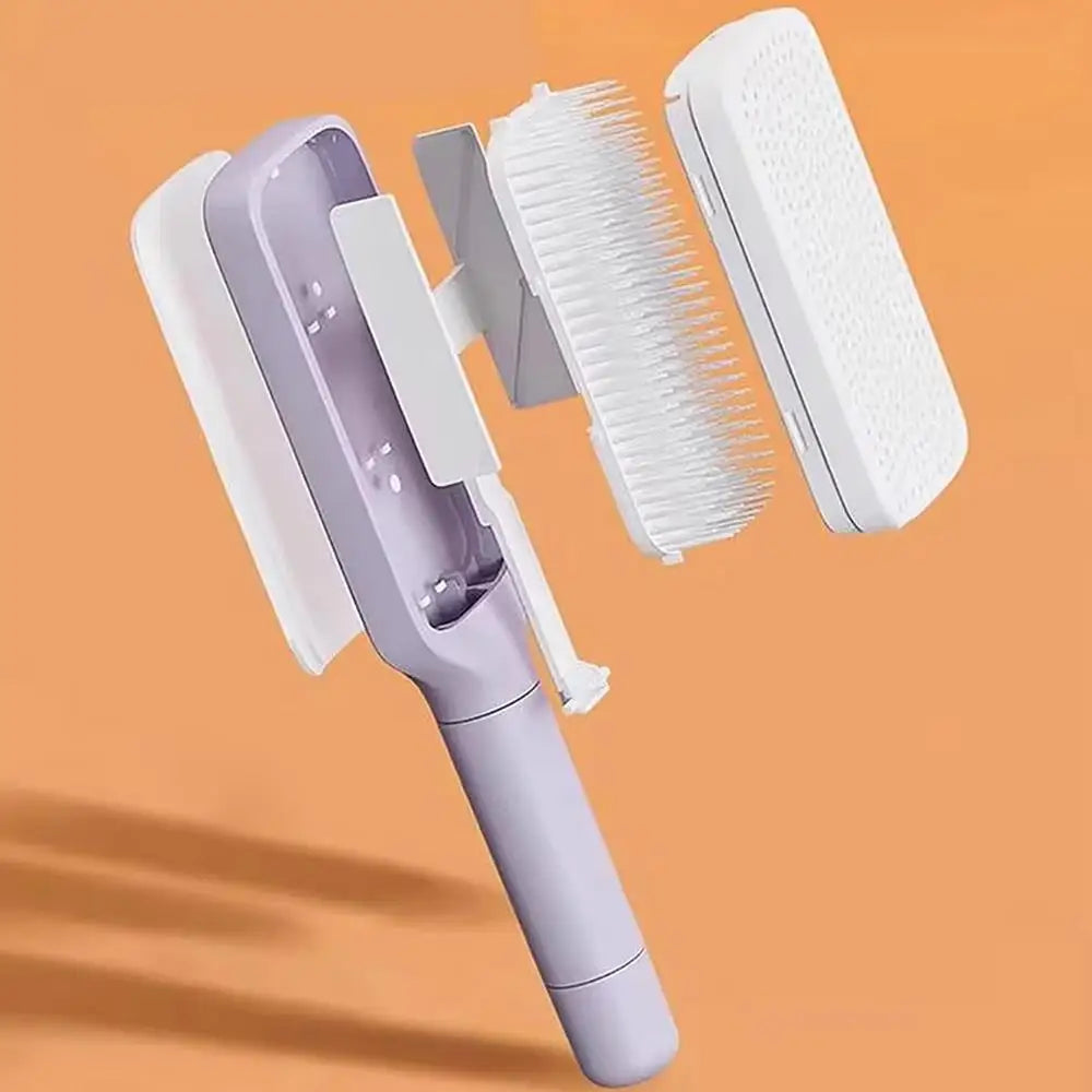 Self Cleaning Hair Brush One-key Cleaning Hair