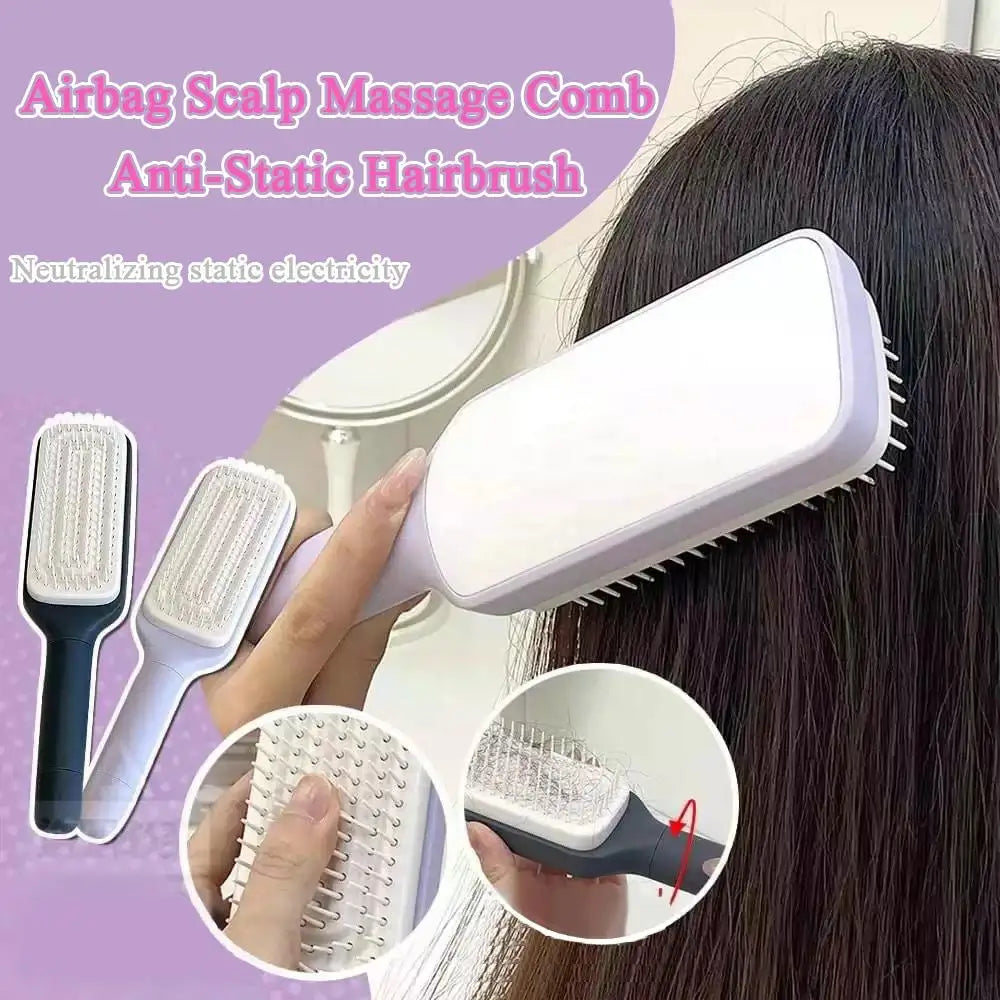 Self Cleaning Hair Brush One-key Cleaning Hair