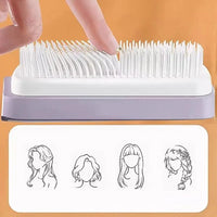 Self Cleaning Hair Brush One-key Cleaning Hair